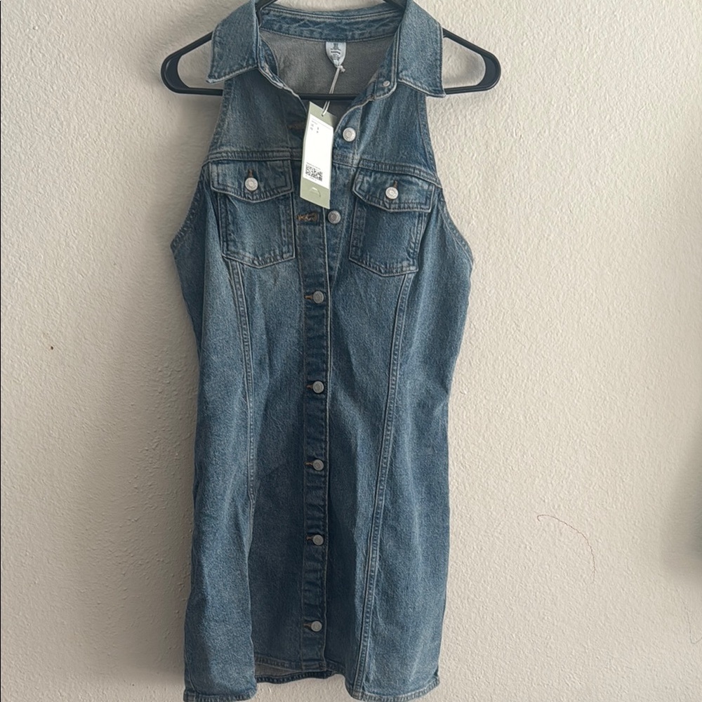 H&M Blue Denim Sleeveless Dress